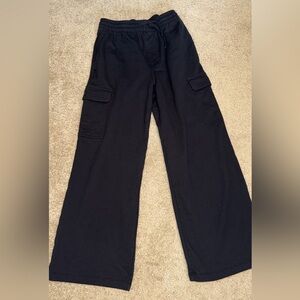 Vans Black Cargo Sweatpants Wide Leg Lounge Pants Women’s Medium